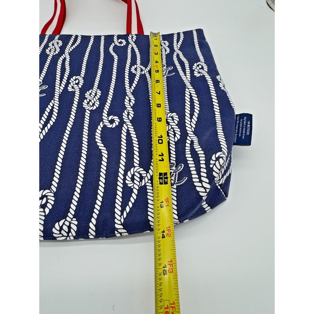 Estee Lauder Nautical Tote Bag Set of 2 – Red & Navy Rope Print Beach Bags - Picture 12 of 13